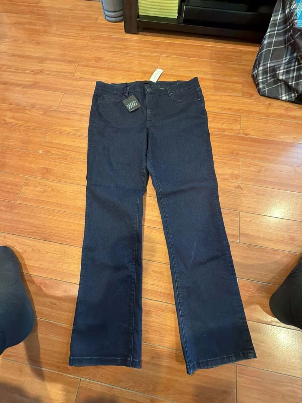 Ann Taylor The Straight Jeans Dark Wash Size 16 NWT
